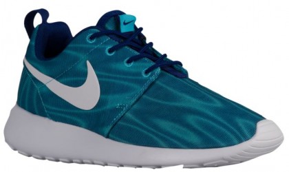Nike Roshe One Print Premium Femmes chaussures bleu clair/bleu marin DSP190