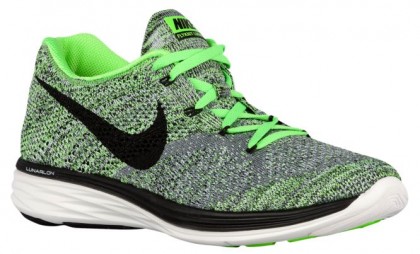 Nike Flyknit Lunar 3 Hommes chaussures gris/vert clair YWG577