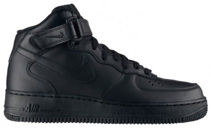 Nike Air Force 1 '07 Mid Femmes baskets Tout noir/noir TKV681