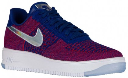 Nike Air Force 1 Ultra Flyknit Low PremiumHommes chaussures de sport rouge/bleu NTY704