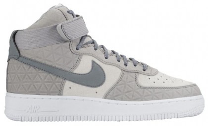 Nike Air Force 1 High Premium Suede Femmes sneakers gris/blanc LAT616
