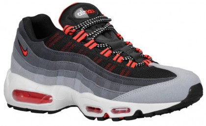 Nike Air Max 95 Hommes chaussures de sport gris/rouge OUP836