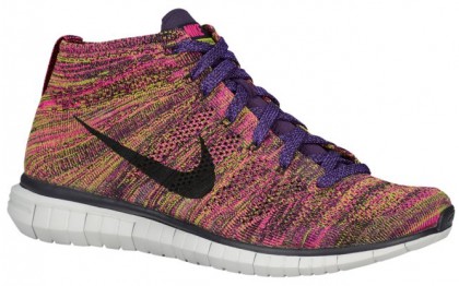 Nike Free Flyknit Chukka Hommes chaussures violet/noir YTD007