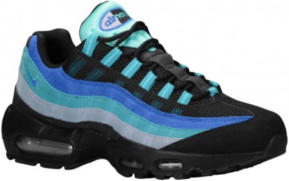 Nike Air Max 95 Hommes chaussures de course noir/bleu clair YDM908