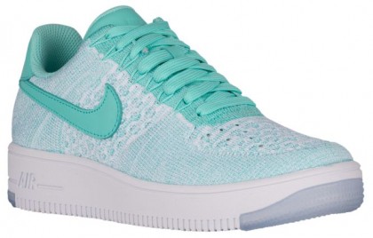Nike Air Force 1 Low Flyknit Femmes baskets vert clair/blanc UMJ467