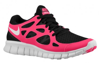 Nike Free Run + 2 Femmes chaussures noir/rose BAD091