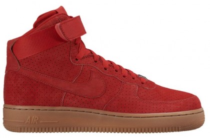Nike Air Force 1 High Suede Femmes baskets rouge/marron FMZ849