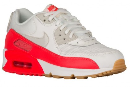 Nike Air Max 90 Femmes chaussures de sport blanc/rouge YEL426