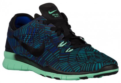 Nike Free 5.0 TR Fit 5 Femmes chaussures de course noir/vert clair QBK354