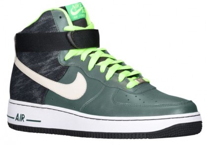 Nike Air Force 1 High Leather Hommes baskets vert/noir SZB047