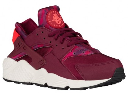Nike Air Huarache Camo PrintFemmes chaussures de sport bordeaux/rose YTZ023
