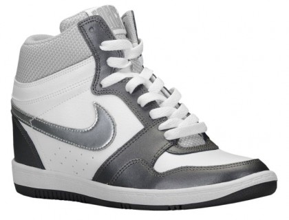 Nike Force Sky High Femmes chaussures blanc/gris ZLG578