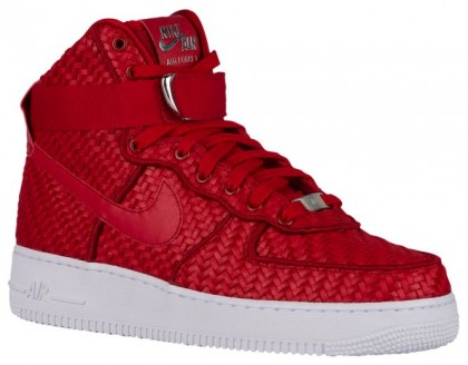 Nike Air Force 1 High LV8 Woven Hommes sneakers rouge/blanc XLJ617