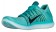 Nike Free RN Flyknit Femmes chaussures de course vert clair/noir QHN686