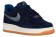 Nike Air Force 1 '07 Low Premium SuedeFemmes chaussures bleu marin/argenté RVF562