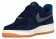 Nike Air Force 1 '07 Low Premium SuedeFemmes chaussures bleu marin/argenté RVF562