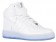 Nike Air Force 1 Mid Femmes baskets blanc/bleu clair AIE926